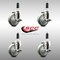 Service Caster 4 Inch 316SS Gray Poly Swivel 1-1/8 Inch Expanding Stem Caster Set Brake SCC SCC-SS316EX20S414-PPUB-TLB-118-4 - alternate 2